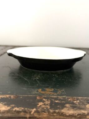 Hall Pottery Au Gratin 6.25" Round Casserole Baking Dishes #513 Black USA